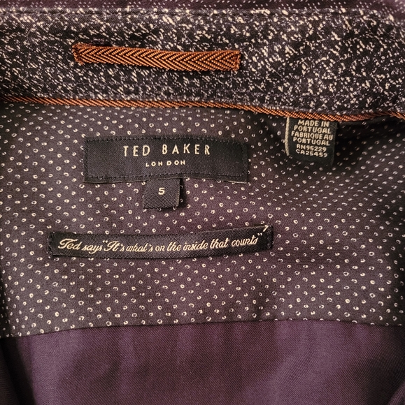 NWOT Magnificent Royal Purple Ted Baker ButtonDown - Picture 2 of 3